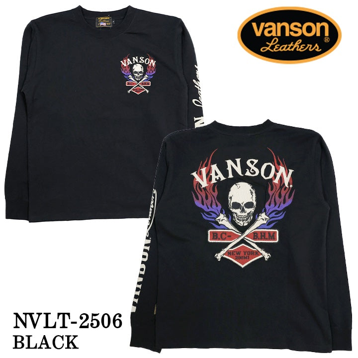 VANSON TEE L/S T-SHIRT バンソン 天竺 ロンT 長袖Tシャツ メンズ nvlt-2506