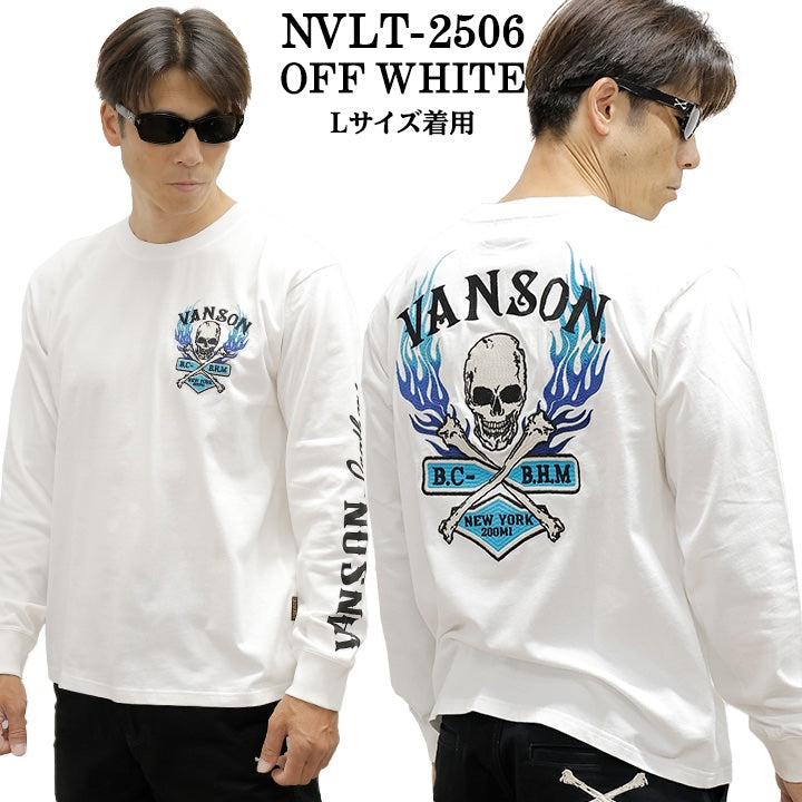 VANSON TEE L/S T-SHIRT バンソン 天竺 ロンT 長袖Tシャツ メンズ nvlt-2506