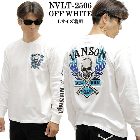 VANSON TEE L/S T-SHIRT バンソン 天竺 ロンT 長袖Tシャツ メンズ nvlt-2506