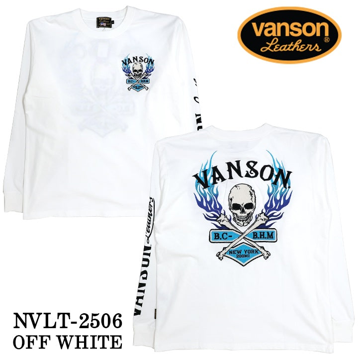 VANSON TEE L/S T-SHIRT バンソン 天竺 ロンT 長袖Tシャツ メンズ nvlt-2506