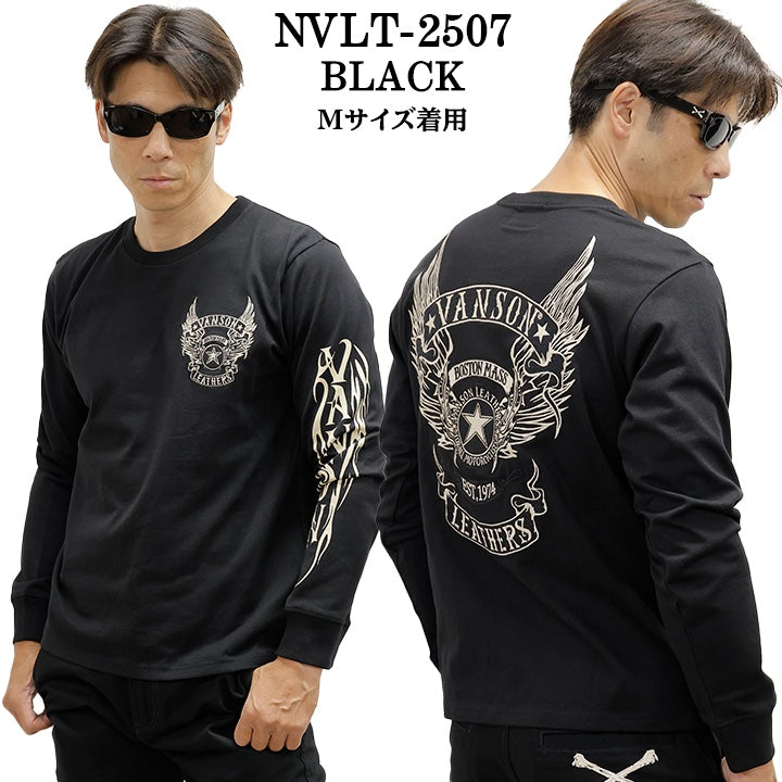 VANSON TEE L/S T-SHIRT バンソン 天竺 ロンT 長袖Tシャツ メンズ nvlt-2507