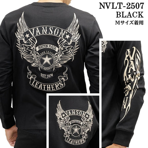 VANSON TEE L/S T-SHIRT バンソン 天竺 ロンT 長袖Tシャツ メンズ nvlt-2507