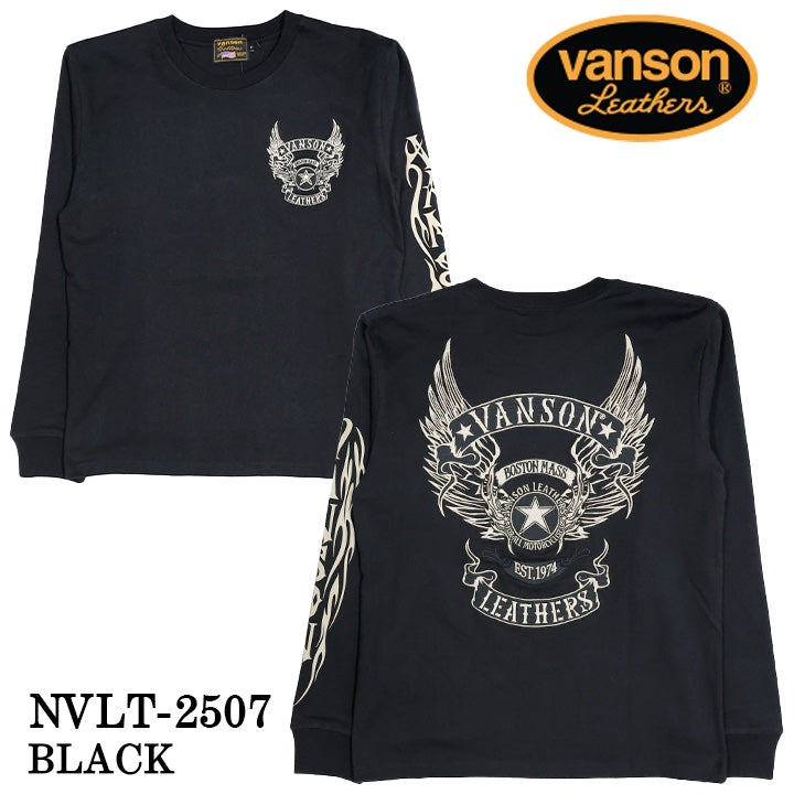 VANSON TEE L/S T-SHIRT バンソン 天竺 ロンT 長袖Tシャツ メンズ nvlt-2507