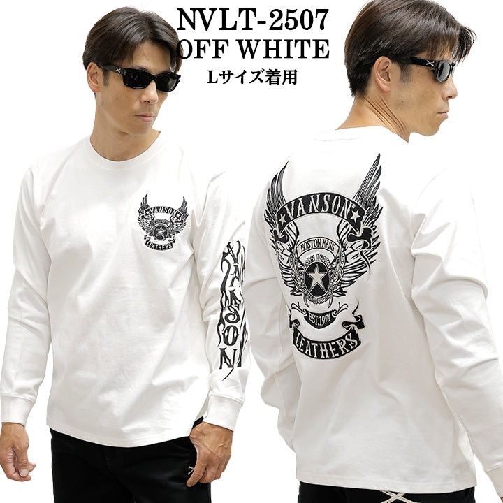 VANSON TEE L/S T-SHIRT バンソン 天竺 ロンT 長袖Tシャツ メンズ nvlt-2507
