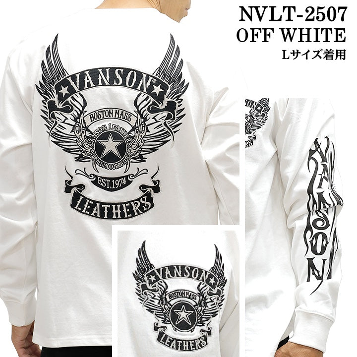 VANSON TEE L/S T-SHIRT バンソン 天竺 ロンT 長袖Tシャツ メンズ nvlt-2507