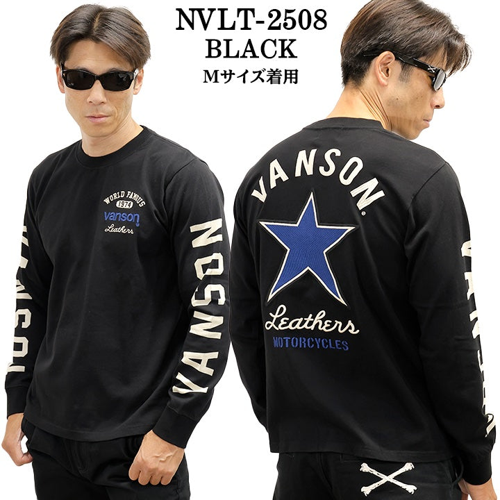 VANSON TEE L/S T-SHIRT バンソン 天竺 ロンT 長袖Tシャツ メンズ nvlt-2508