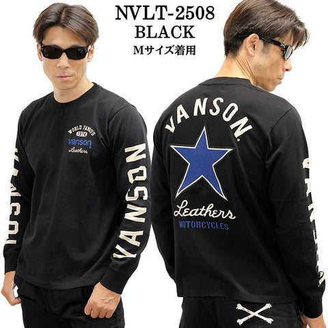 VANSON TEE L/S T-SHIRT バンソン 天竺 ロンT 長袖Tシャツ メンズ nvlt-2508