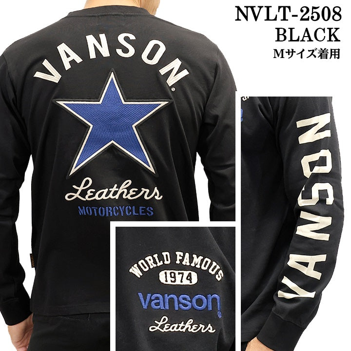 VANSON TEE L/S T-SHIRT バンソン 天竺 ロンT 長袖Tシャツ メンズ nvlt-2508