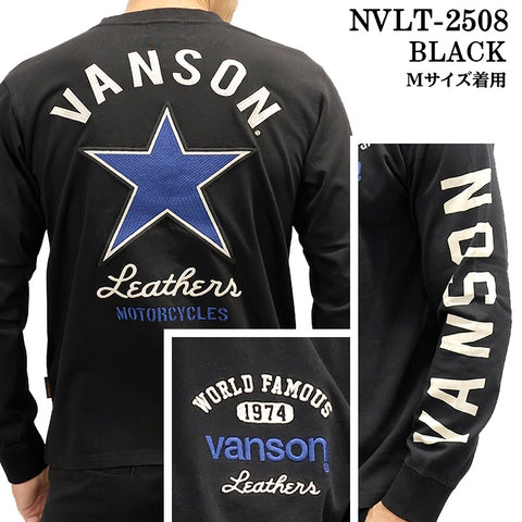 VANSON TEE L/S T-SHIRT バンソン 天竺 ロンT 長袖Tシャツ メンズ nvlt-2508