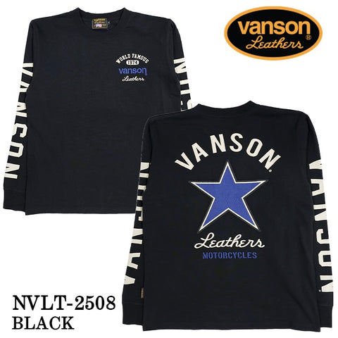 VANSON TEE L/S T-SHIRT バンソン 天竺 ロンT 長袖Tシャツ メンズ nvlt-2508