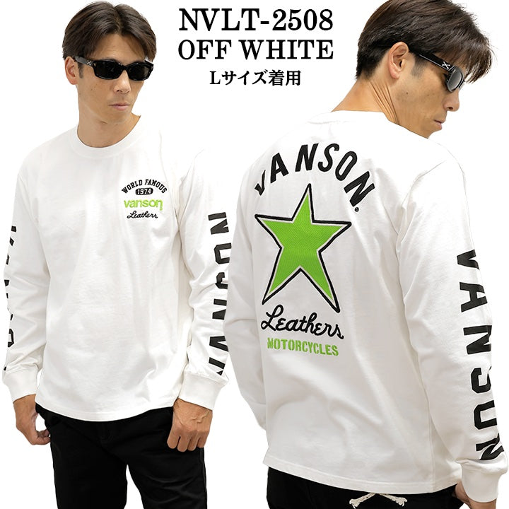 VANSON TEE L/S T-SHIRT バンソン 天竺 ロンT 長袖Tシャツ メンズ nvlt-2508