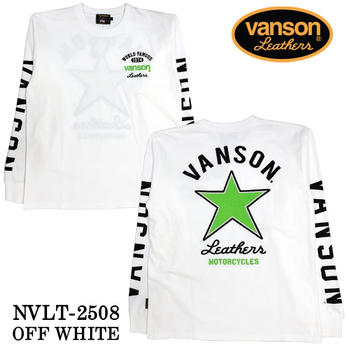 VANSON TEE L/S T-SHIRT バンソン 天竺 ロンT 長袖Tシャツ メンズ nvlt-2508