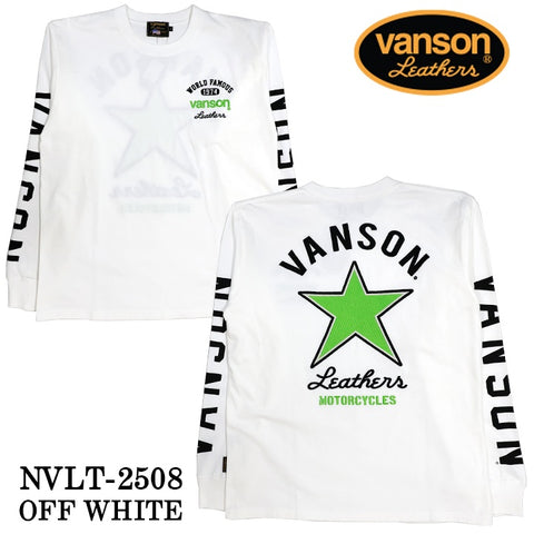 VANSON TEE L/S T-SHIRT バンソン 天竺 ロンT 長袖Tシャツ メンズ nvlt-2508