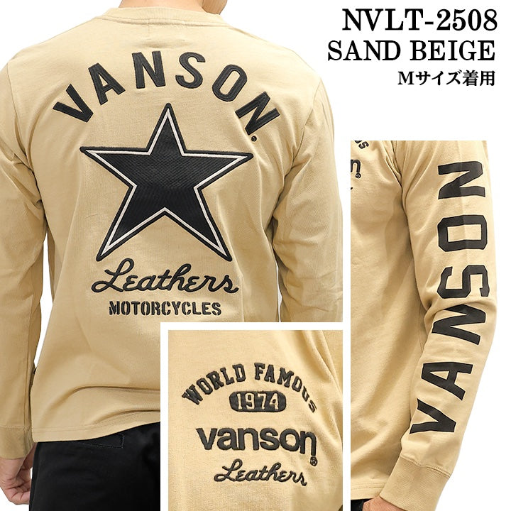 VANSON TEE L/S T-SHIRT バンソン 天竺 ロンT 長袖Tシャツ メンズ nvlt-2508