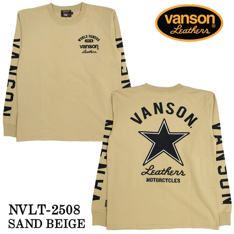 VANSON TEE L/S T-SHIRT バンソン 天竺 ロンT 長袖Tシャツ メンズ nvlt-2508