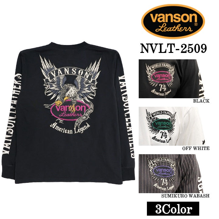 VANSON TEE L/S T-SHIRT バンソン 天竺 ロンT 長袖Tシャツ メンズ nvlt-2509