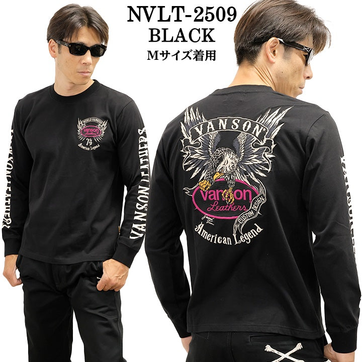VANSON TEE L/S T-SHIRT バンソン 天竺 ロンT 長袖Tシャツ メンズ nvlt-2509