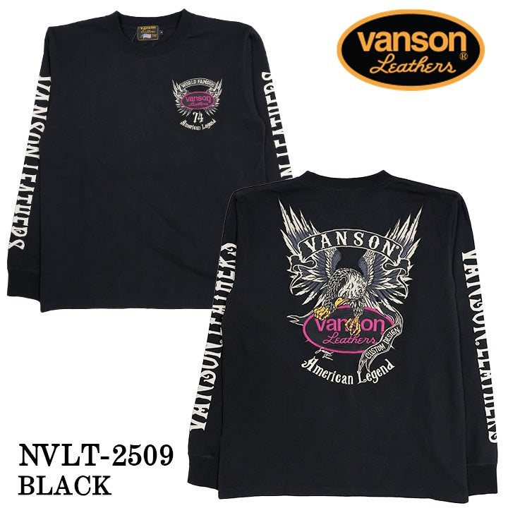 VANSON TEE L/S T-SHIRT バンソン 天竺 ロンT 長袖Tシャツ メンズ nvlt-2509