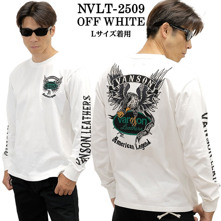 VANSON TEE L/S T-SHIRT バンソン 天竺 ロンT 長袖Tシャツ メンズ nvlt-2509