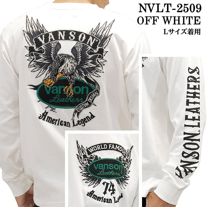 VANSON TEE L/S T-SHIRT バンソン 天竺 ロンT 長袖Tシャツ メンズ nvlt-2509