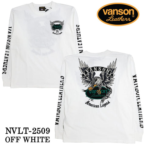 VANSON TEE L/S T-SHIRT バンソン 天竺 ロンT 長袖Tシャツ メンズ nvlt-2509