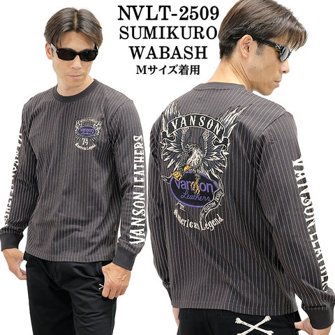 VANSON TEE L/S T-SHIRT バンソン 天竺 ロンT 長袖Tシャツ メンズ nvlt-2509
