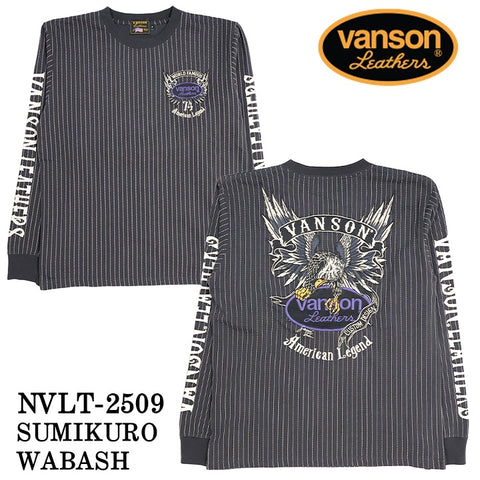 VANSON TEE L/S T-SHIRT バンソン 天竺 ロンT 長袖Tシャツ メンズ nvlt-2509
