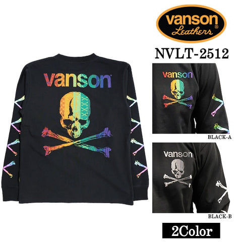 VANSON TEE L/S T-SHIRT バンソン 天竺 ロンT 長袖Tシャツ メンズ nvlt-2512