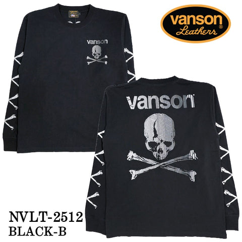 VANSON TEE L/S T-SHIRT バンソン 天竺 ロンT 長袖Tシャツ メンズ nvlt-2512