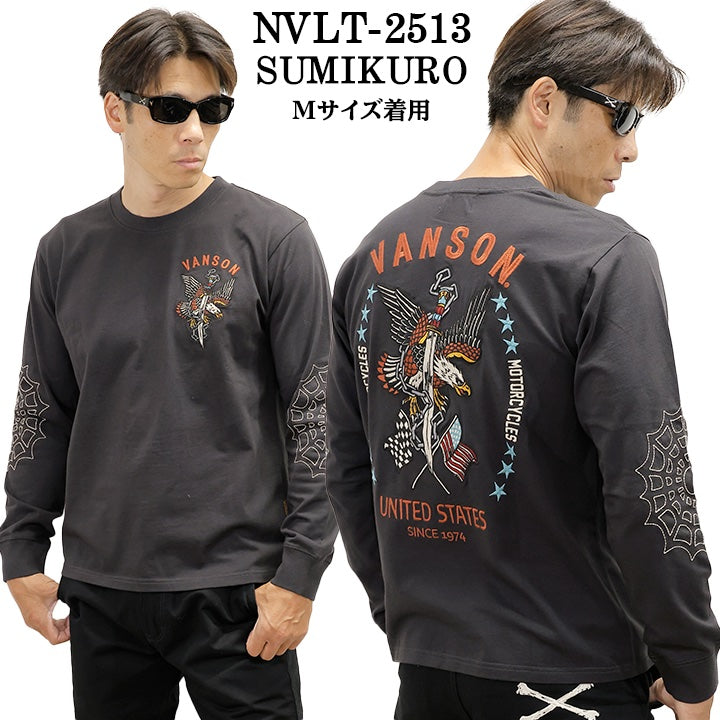 VANSON TEE L/S T-SHIRT バンソン 天竺 ロンT 長袖Tシャツ メンズ nvlt-2513