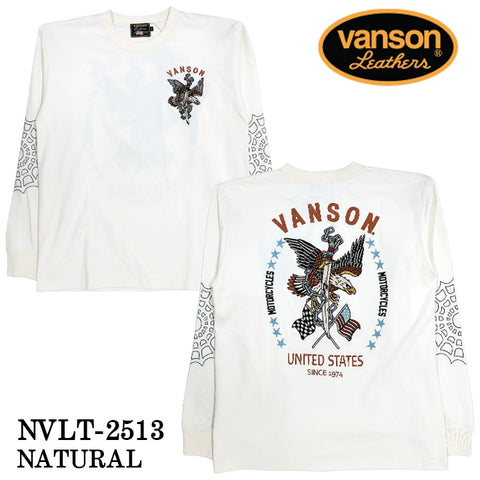 VANSON TEE L/S T-SHIRT バンソン 天竺 ロンT 長袖Tシャツ メンズ nvlt-2513