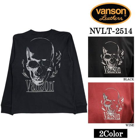 VANSON TEE L/S T-SHIRT バンソン 天竺 ロンT 長袖Tシャツ メンズ nvlt-2514