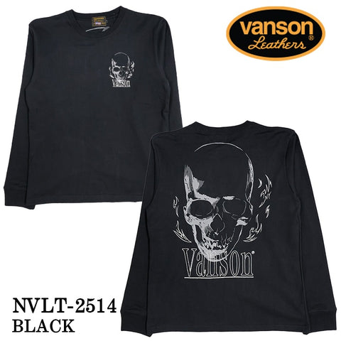 VANSON TEE L/S T-SHIRT バンソン 天竺 ロンT 長袖Tシャツ メンズ nvlt-2514