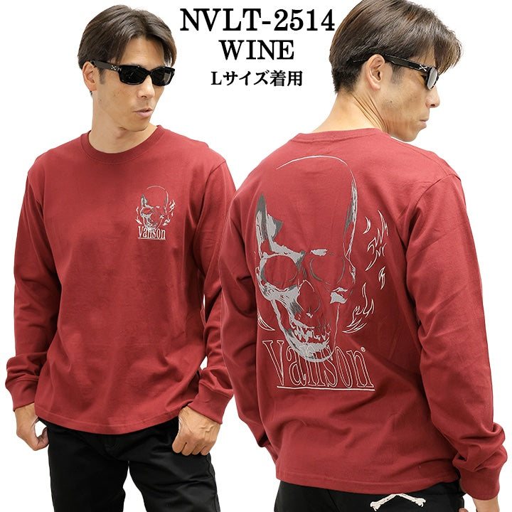 VANSON TEE L/S T-SHIRT バンソン 天竺 ロンT 長袖Tシャツ メンズ nvlt-2514