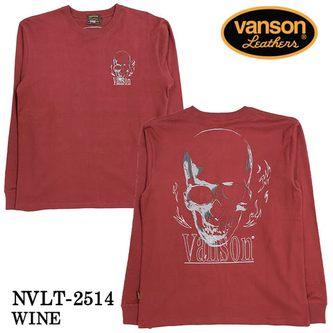 VANSON TEE L/S T-SHIRT バンソン 天竺 ロンT 長袖Tシャツ メンズ nvlt-2514
