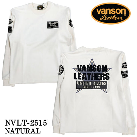 VANSON TEE PLATING CREW NECK PULLOVER T-SHIRT バンソン 起毛プレーティング プルオーバー Tシャツ nvlt-2515
