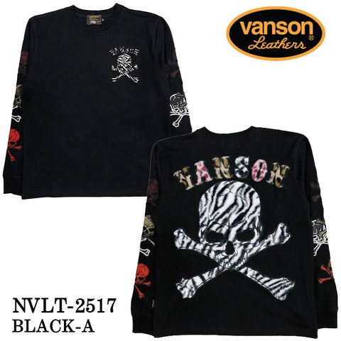 VANSON TEE L/S T-SHIRT バンソン 天竺 ロンT 長袖 Tシャツ メンズ nvlt-2517