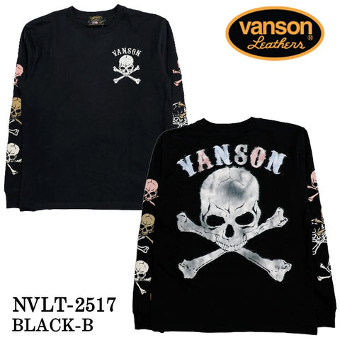 VANSON TEE L/S T-SHIRT バンソン 天竺 ロンT 長袖 Tシャツ メンズ nvlt-2517