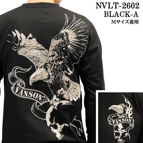 VANSON TEE L/S T-SHIRT バンソン 天竺 ロンT 長袖Tシャツ メンズ nvlt-2602