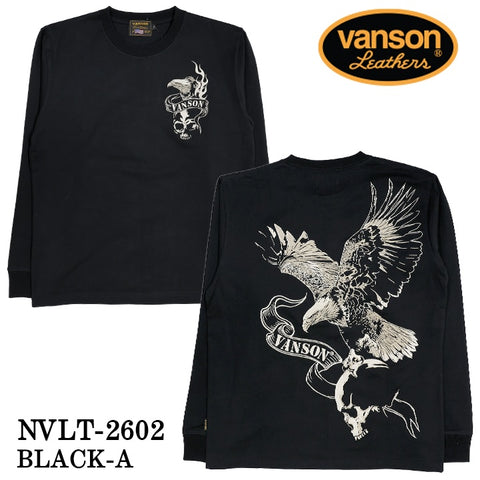 VANSON TEE L/S T-SHIRT バンソン 天竺 ロンT 長袖Tシャツ メンズ nvlt-2602