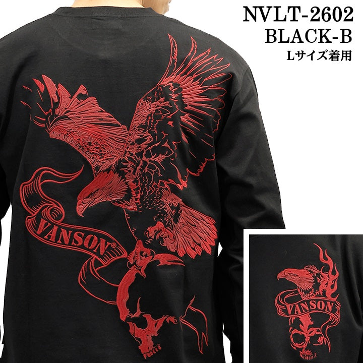 VANSON TEE L/S T-SHIRT バンソン 天竺 ロンT 長袖Tシャツ メンズ nvlt-2602
