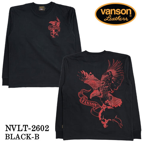VANSON TEE L/S T-SHIRT バンソン 天竺 ロンT 長袖Tシャツ メンズ nvlt-2602