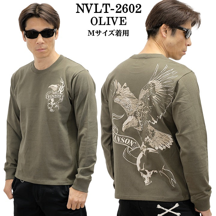 VANSON TEE L/S T-SHIRT バンソン 天竺 ロンT 長袖Tシャツ メンズ nvlt-2602