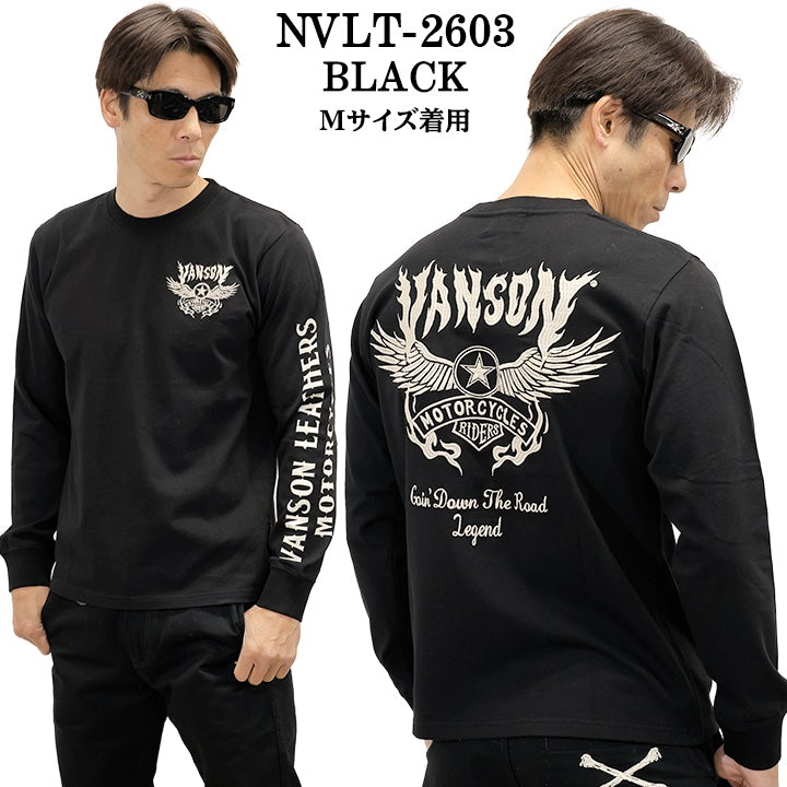 VANSON TEE L/S T-SHIRT バンソン 天竺 ロンT 長袖Tシャツ メンズ nvlt-2603