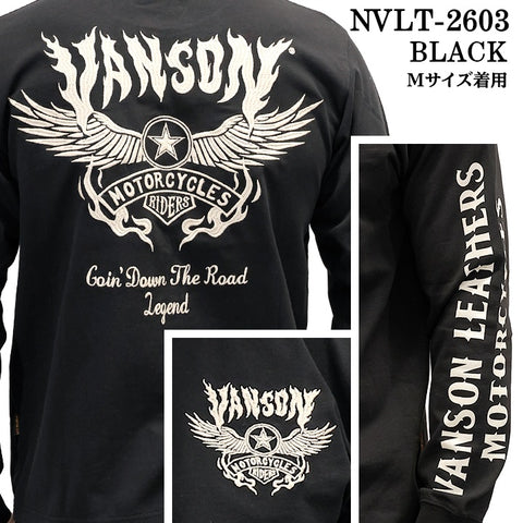 VANSON TEE L/S T-SHIRT バンソン 天竺 ロンT 長袖Tシャツ メンズ nvlt-2603