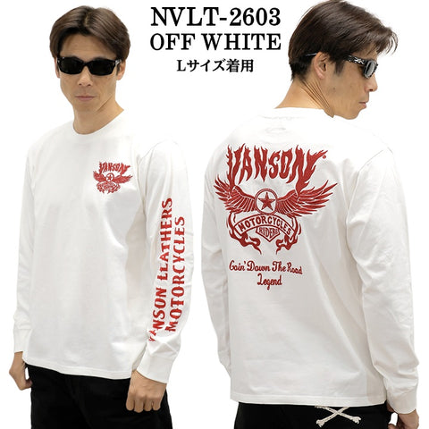VANSON TEE L/S T-SHIRT バンソン 天竺 ロンT 長袖Tシャツ メンズ nvlt-2603