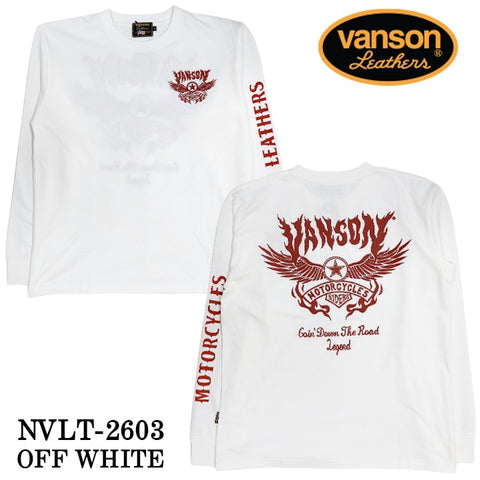 VANSON TEE L/S T-SHIRT バンソン 天竺 ロンT 長袖Tシャツ メンズ nvlt-2603
