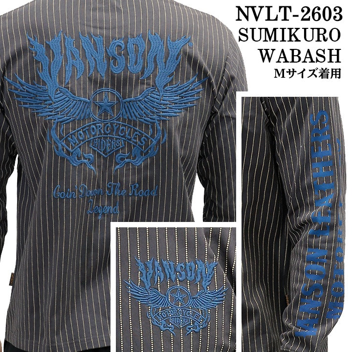 VANSON TEE L/S T-SHIRT バンソン 天竺 ロンT 長袖Tシャツ メンズ nvlt-2603
