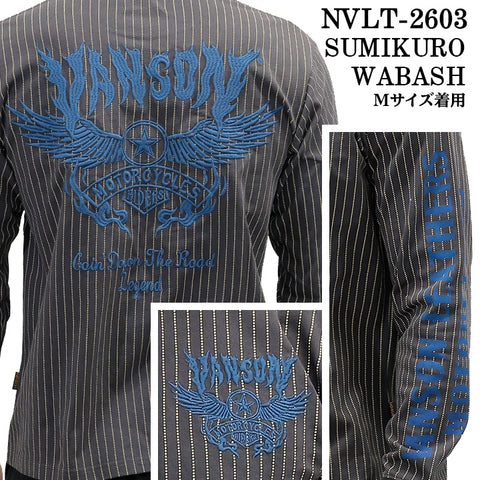 VANSON TEE L/S T-SHIRT バンソン 天竺 ロンT 長袖Tシャツ メンズ nvlt-2603
