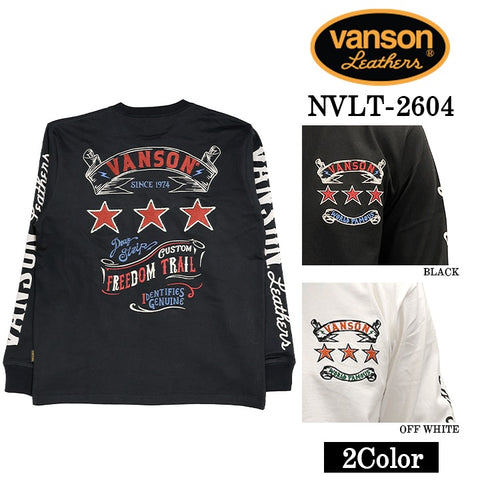 VANSON TEE L/S T-SHIRT バンソン 天竺 ロンT 長袖Tシャツ メンズ nvlt-2604